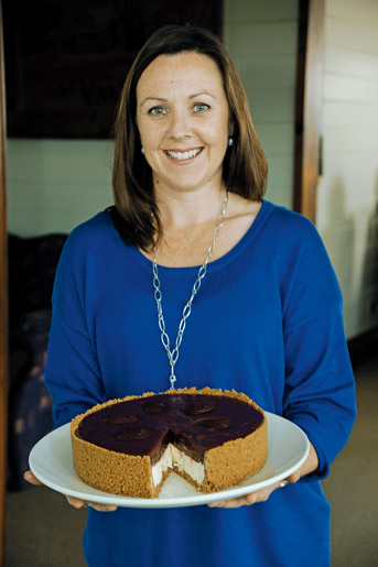Lynley with her black doris cheesecake