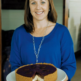 Lynley with her black doris cheesecake